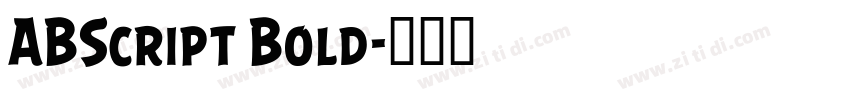 ABScript Bold字体转换